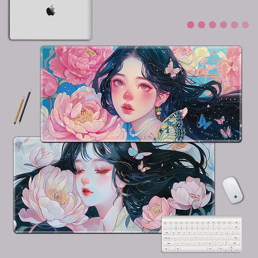 Serie de bestias de belleza de tres colores almohadilla de ratón de ratón macho y femenino súper grande de la mesa de juegos de juegos de deportes electrónicos la computadora portátil 9848 Idiom 90 cm x 40 cm x 4 mm