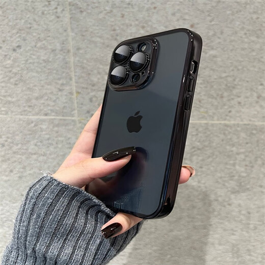 Mu Nian comes with dust-proof plug, suitable for Apple 15promax mobile phone case, transparent silicone soft shell, iphone15pro with lens film, fully transparent, with dust-proof plug and dust-proof net, iPhone15ProMax