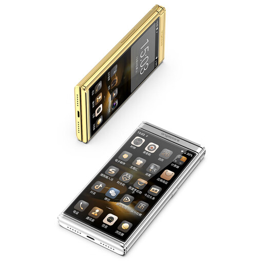 Guardian Bao W2020 Dual Screen Full Network 4G Smart Business Flip Mobile Phone Elderly Mobile WeChat Tik Tok Elderly Phone Big Sound Mobile China Unicom Telecom Golden
