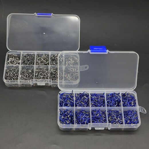 Jiaorui Iseni fish hook bulk set contains a complete set of ghost tooth fishing hooks, suitable for fishing supplies. Tungsten steel black gold Iseni 200 pieces, 20 pieces each for No. 1-10