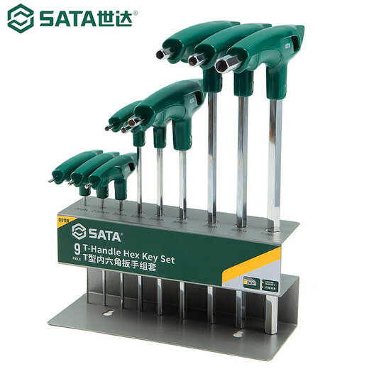 SATA 9-piece T-shaped hexagonal wrench set 2-10mm 09118