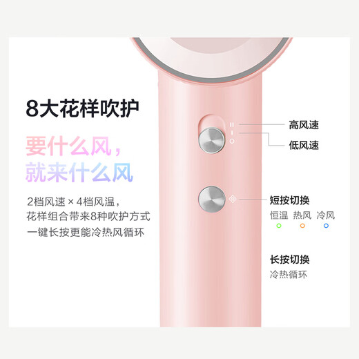 Haier high-speed hair dryer household 110,000 rpm hair dryer 200 million negative ions hair care student dormitory hair salon level quick drying maintenance high power low noise HF61 extreme night gray 110,000 rpm brushless motor