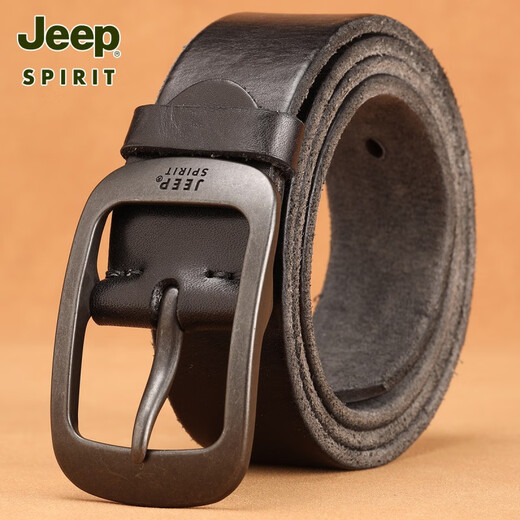 Jeep Jeep Anti-Allergic Pure Cowhide ремень для мужчин молодой ремень ручной работы для мужчин подлинная кожаная пряжка простая ретро-брюк тренд 1047 [ретро бронзовая пряжка] Утолщенный ремень 110 см.