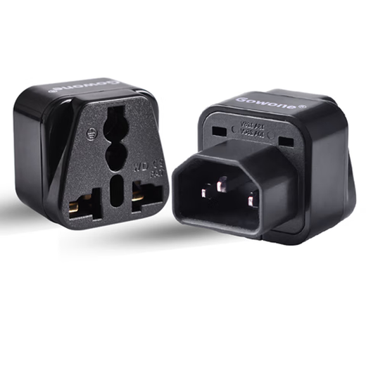 Gowone机房服务器PDU转换接头c13品字尾转10A多用孔全球通用转换插座C14转10A多用孔