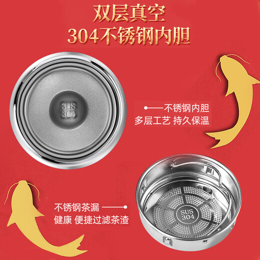 禾伴毕业礼物实用伴手礼水杯子保温杯礼盒纪念品商务礼品送客户可定制 锦鲤套装 蓝-保温杯+雨伞+充电宝 退休纪念品礼物可定制logo