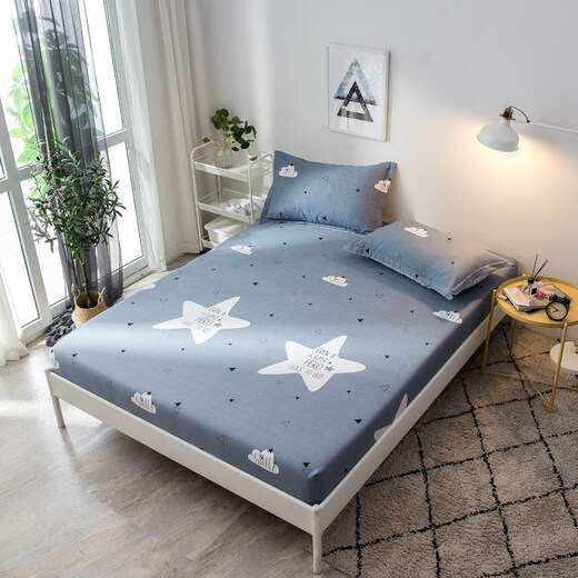 Mengyier 10cm brown mattress fitted sheet, brown mattress mattress protective cover thin mattress 3cm 5-8 special 10cm couch Xinghailian-grey 180X200-c-m+pillow-cover 2 pieces