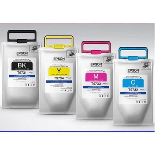
XMSJ Epson 869 Ink Bag WF-C869Ra Ink Bag T9731 Black T9732 Cyan T9733 Red T9734 Yellow T9742 Large Capacity Cyan (735 ml) Invoice