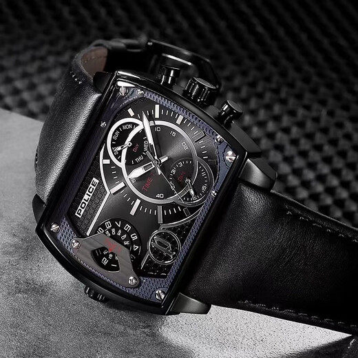 
police Italian police watch two-place time square diva racing car avi8 chronograph men's quartz watch PL14698 black cool PL14698 JSB13A dual time zone