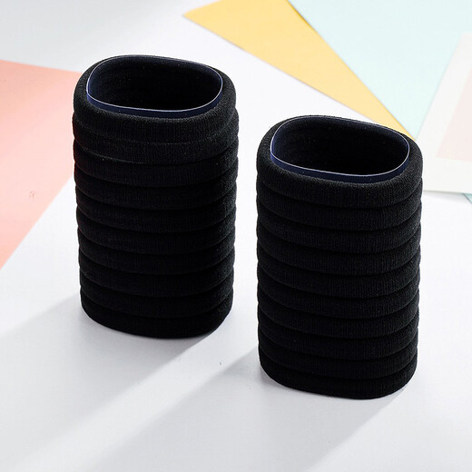 Chimera (CHIMERA) classic black headband 20 pieces that do not hurt the hair, durable and highly elastic hair rope, tight and sporty, simple rubber band hair tie