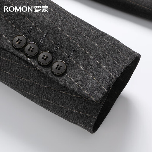 Romon suit suit men's suit men's suit double-breasted casual retro men's slim professional wedding groom's dress