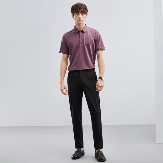 Sieben Markenmänner Casual Frühlings- und Sommer Neue Style Business Casual Fashion Vielseitige Männer schwarze Straight Long Hosen 125JH718 Black 30