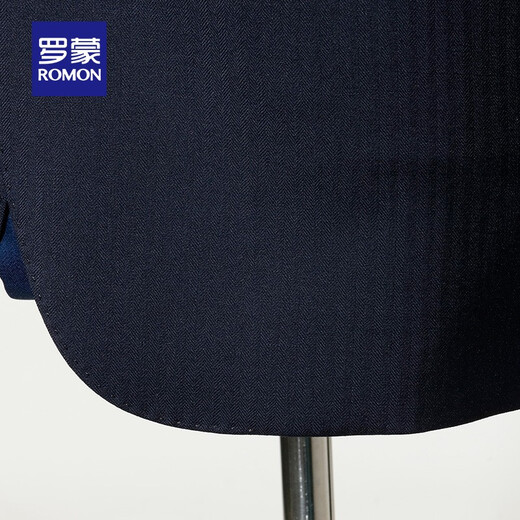 ROMON Men's Wool Suit 2025 Spring New Business Solid Color Professional Suit Groom's Suit Navy S