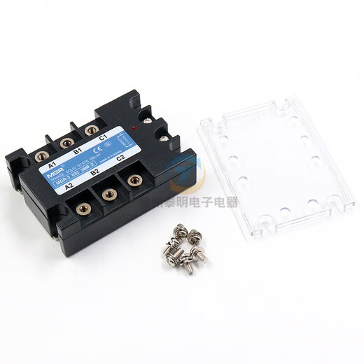 80A三相24v固态MGR-3继电器032 3880Z DC-AC直流控交流380V 继电器+散热器大