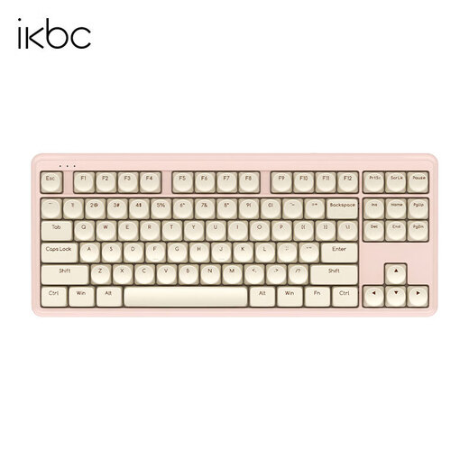 Ikbc S300 pink coffee 87 keys wireless keyboard Bluetooth keyboard office keyboard computer keyboard red axis keyboard