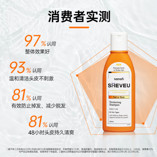 SHEVEU Selenium Disulfide Ginger Anti-dandruff Anti-Itchy Fluffy Shampoo Dew 200mlselSUN Wash Cream Orange