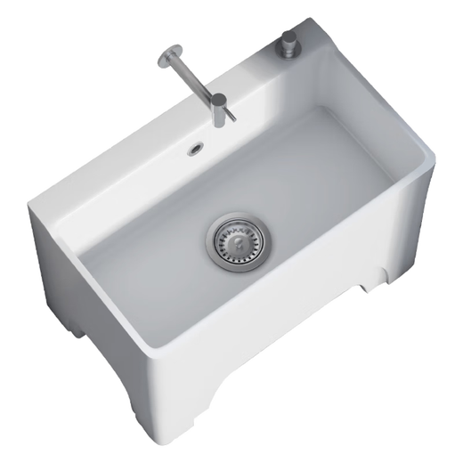 Renjuyi beat household mop pool balcony four-legged mop pool bathroom high-footed large mop pool outdoor trumpet 042 length 40X width 31X height 38CM