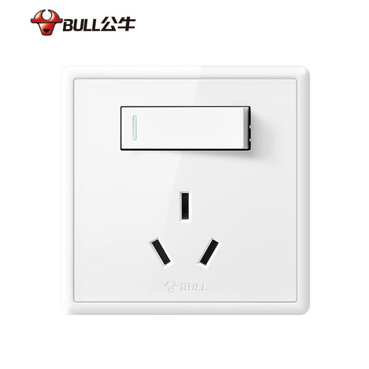 公牛（BULL）开关插座G36系列16A大功率带开关插座G36E204白色暗装