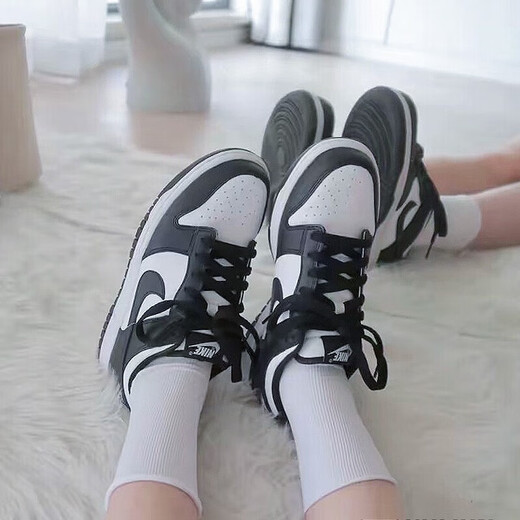 耐克（NIKE）男鞋大童女鞋情侣鞋 2025夏季新款运动鞋DUNK休闲鞋透气滑板鞋 男鞋DD1391-100/女鞋CW1590-100 36 大童女鞋