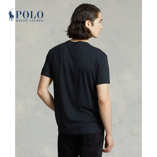 Polo Ralph Lauren 拉夫劳伦男装 经典款定制修身版型短袖T恤RL12050 001-黑色 M