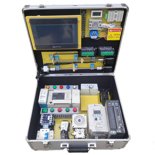 FX3U learning chassis plc programming kit electrician learning tool light gray basic + frequency conversion x Weiluntong 7 inches x domestic Mitsubishi FX3U