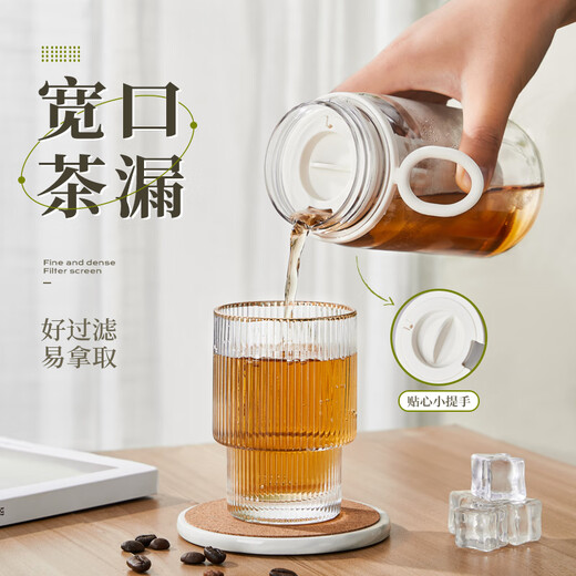 Private high-quality water cup for girls, tea and water separation, cold brew tea cup, high temperature resistant with scale, students' transparent cold brew water cup, summer