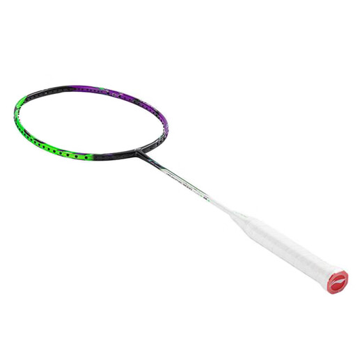 李宁（LI-NING） 雷霆100专业碳纤维进攻型羽毛球拍雷霆80【球星同款高端拍】战戟 4U-战戟9000绿紫 （穿线请备注）