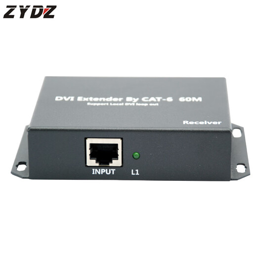 Zhiyong DVI Extender 60 Meter einzelnes Netzwerkkabel zu RJ45 Netzwerksender 1080p HD unterstützt Computer-Videorecorder Video verlustfreie Übertragung durch Signalübertragungspaar DVI Netzwerksenderpaar