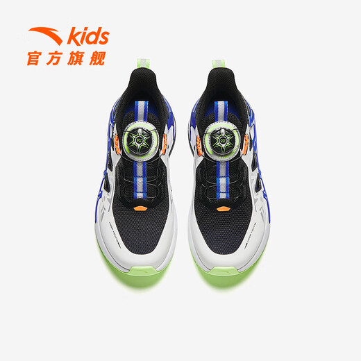 ANTA children's sandals, boys' beach shoes, summer toe-top knob button, comfortable and breathable sports frame shoes Anta white/black/silver-2 37 shoe inner length 23.5cm