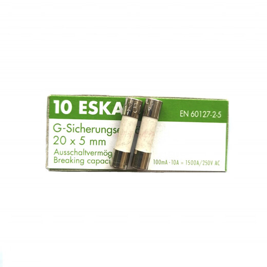 ESKA ceramic fuse 5x20 with sand slow T1H250V ceramic tube with arc extinguishing sand 800mA box