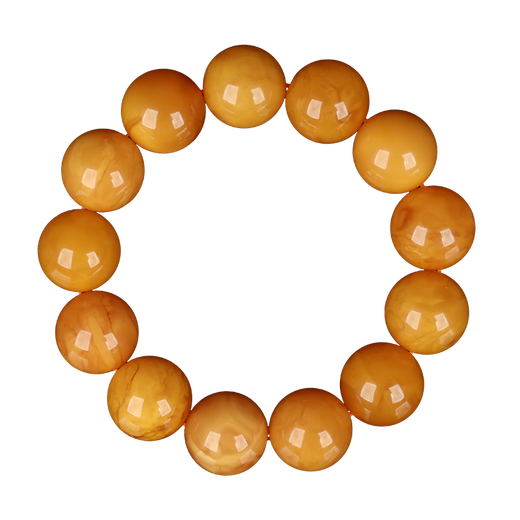 OUCERNY Beeswax Bracelet Collection Presbyopia Wax Natural Amber Chicken Oil Red Honey Buddha Beads Old Wax Bracelet Russian Material Orphan Natural Beeswax Orphan Flower Wax Ball Bead Bracelet