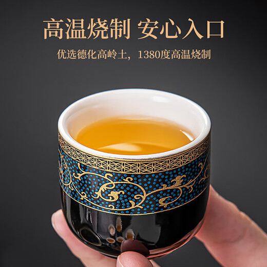 Xiangye automatic tea set set household rotating teapot light luxury high-end tea special lazy artifact tea cup wrapped with lotus branches automatic straight cup six-cup tea ceremony 10-piece set