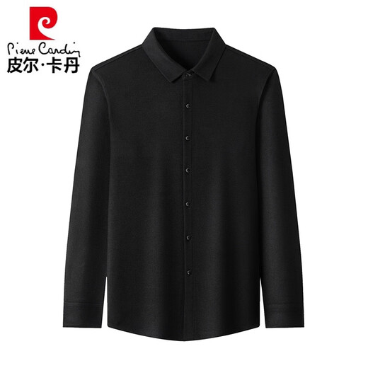 Pier Cardin 100 Pure Cashmere Camiseta para hombres para mangas largas Otoño e invierno Cálido e informal de color sólido ovejas engrosadas de mediana edad. Camisa de lana Líneas verticales gris oscuro 826 Líneas verticales Camiseta de cachemira M 165/M Recomendado 95Jin [Jin equivale a 0.5 kg]/120jin [Jin equivale a 0.5 kg]