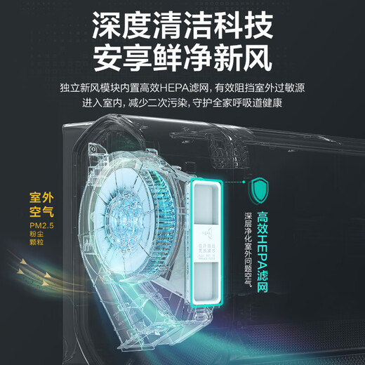 Oaks Air Conditioning Muxinfeng Large 1.5 Horsepower New Level Energy Efficiency Frequency Conversion Mother and Baby Silent Comfort Wind Copper Tube Air Conditioning KFR-35GW/BpR3BQB1(B1)