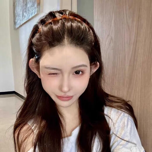 First idea of face wash hairband for women 2024 broken hair wavy hairpin high skull pressure hairband versatile hairpin SN4241SN2741 black-deep tooth hairband