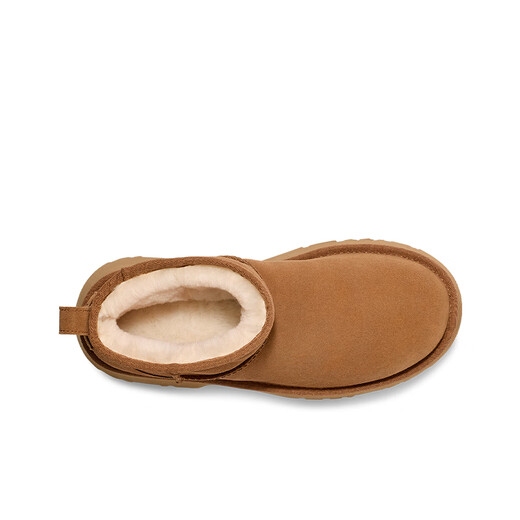 UGG winter women's comfortable and fashionable solid color thick-soled mermaid short boots casual snow boots 1158311 CHE | Maroon 38