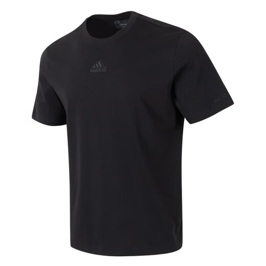 
Adidas short-sleeved T-shirt for men's summer 2025 new knitted breathable loose comfortable round neck casual sportswear half-sleeved IR5266 black L Recommended 155-175Jin [Jin equals 0.5 kg]