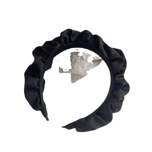 CHUXIANG braided hairbands for women, hairpins, high headbands, retro, versatile, out-and-out hair-pressing headbands, wide edges, pleated black (small) A21