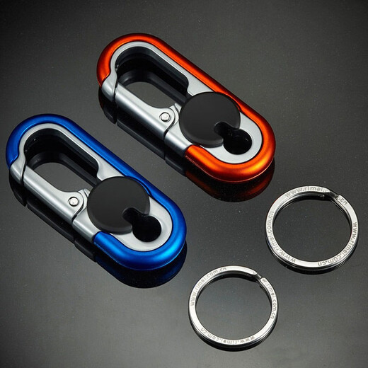 Tbonpei keychain men, lock ring, lock keychain, car keychain, anti-lost keychain, sturdy and durable waist hanging modern black