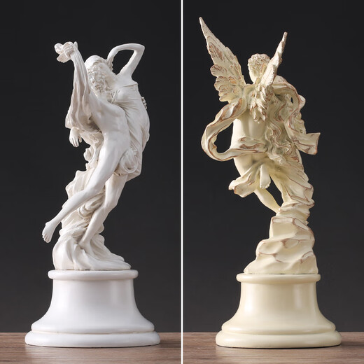 Wantang Greek mythology ornaments angel dancer characters creative ornaments wine cabinet study room American and European decorative sculpture crafts beige A type