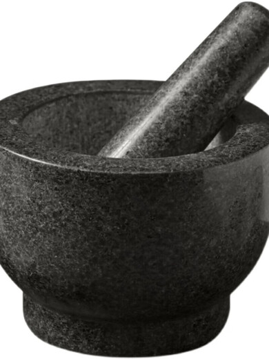 Interesting tools, natural stone garlic pounder, stone mortar, medicine jar grinder, household garlic mortar, garlic peeling garlic press, garlic paste, polished medium stone mortar with lid