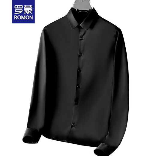 Romon Spring and Automne Shirt Long Mancheve Men's Menceris Merceris Free Free White Shirt haut de gamme Business Business Professional Shirt Inch Marié White M