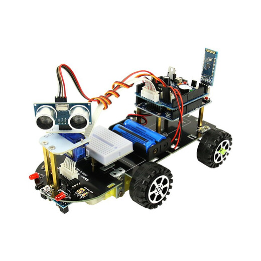 Chuanglebo STM32 Smart Car STM32F103RCT6 ROBOT KIT -Verfolgung Hindernisvermeidung Fernbedienung Bluetooth Car Package drei