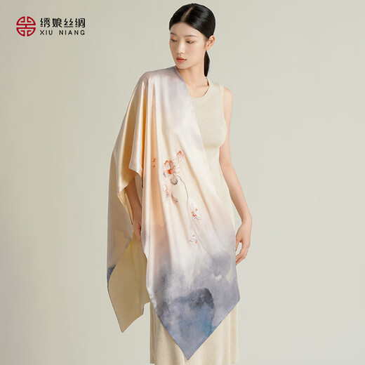 绣娘丝绸苏绣丝巾礼盒桑蚕丝真丝女士披肩围巾2025送领导长辈教师节礼物