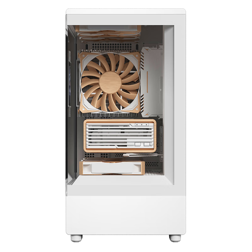 爱国者星璨小岚台式电脑电竞游戏主机箱海景房支持240水冷MATX机箱 星璨小岚 白