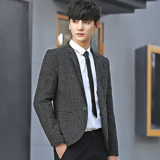 Yu Zhaolin (YUZHAOLIN) suit men's business casual professional single suit jacket 613-2-XZ03 black L