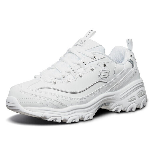 Skech casual shoes women's shoes autumn thick-soled dad shoes small white shoes flagship sneakers white / silver 11979-WSL 35.5