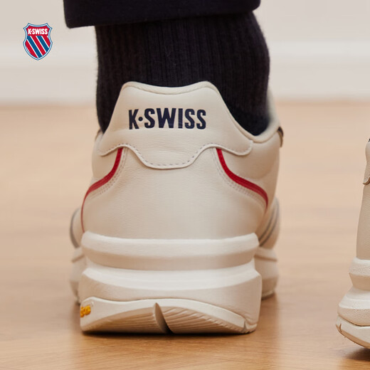 
KSWISS men's and women's sneakers spring new breathable comfortable cushioned casual shoes 9274-US 113 Wimbledon white/navy blue/grey red 42