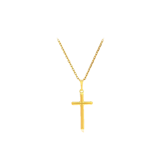 Fat Donglai's same style cross pendant is gold-plated, Nine Years Good Store, Golden Necklace Pendant for Women, Simple Cross Pendant + Necklace + Exquisite Gift Box