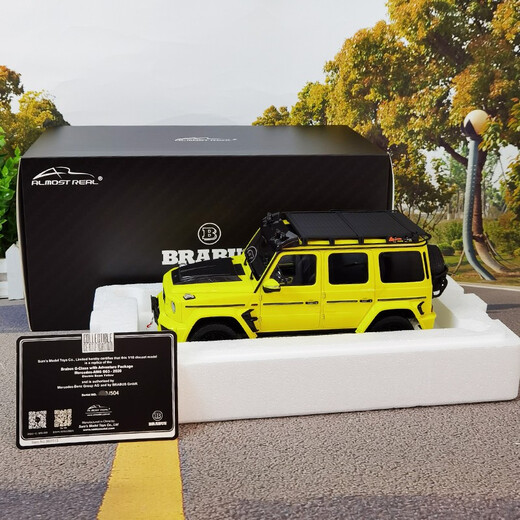 Almost RealAlmost Real AR Real 1:18 Babos 800 2020 Mercedes-Benz Big G SUV Car Model Babos G63 Kit Edition Yellow