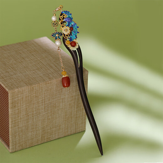 Chimera (CHIMERA) phoenix tassel ebony hairpin, ancient style, updo, cheongsam, Hanfu headdress, girl's birthday gift